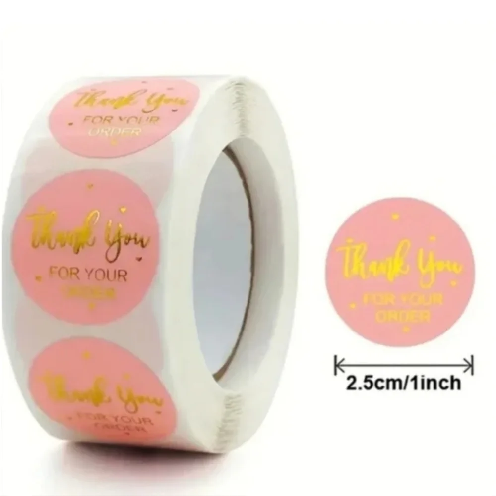 500 Pieces Roll Thank You Sealing Sticker